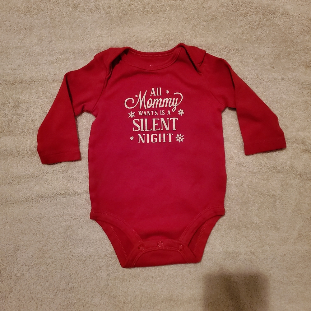 (6/$18) 6m Carter's Vibrant Red Baby Onesie